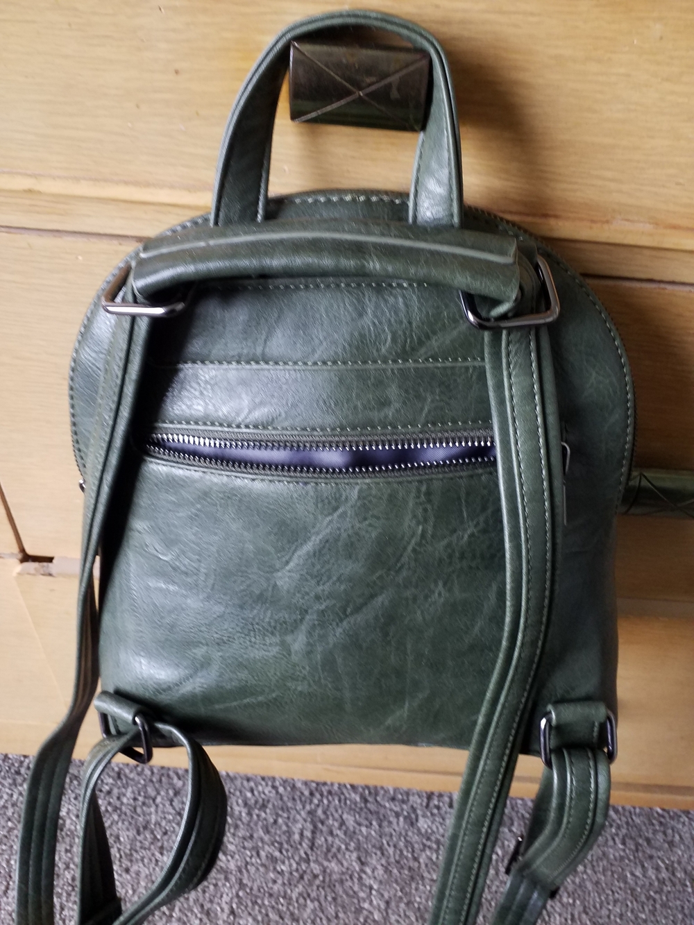 Textured Green Leather Bag